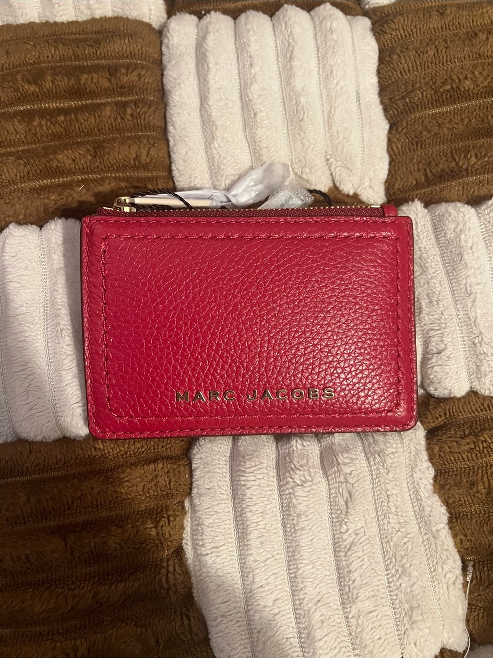 Marc Jacobs Leather Card Holder in Savvy Red NWTS!